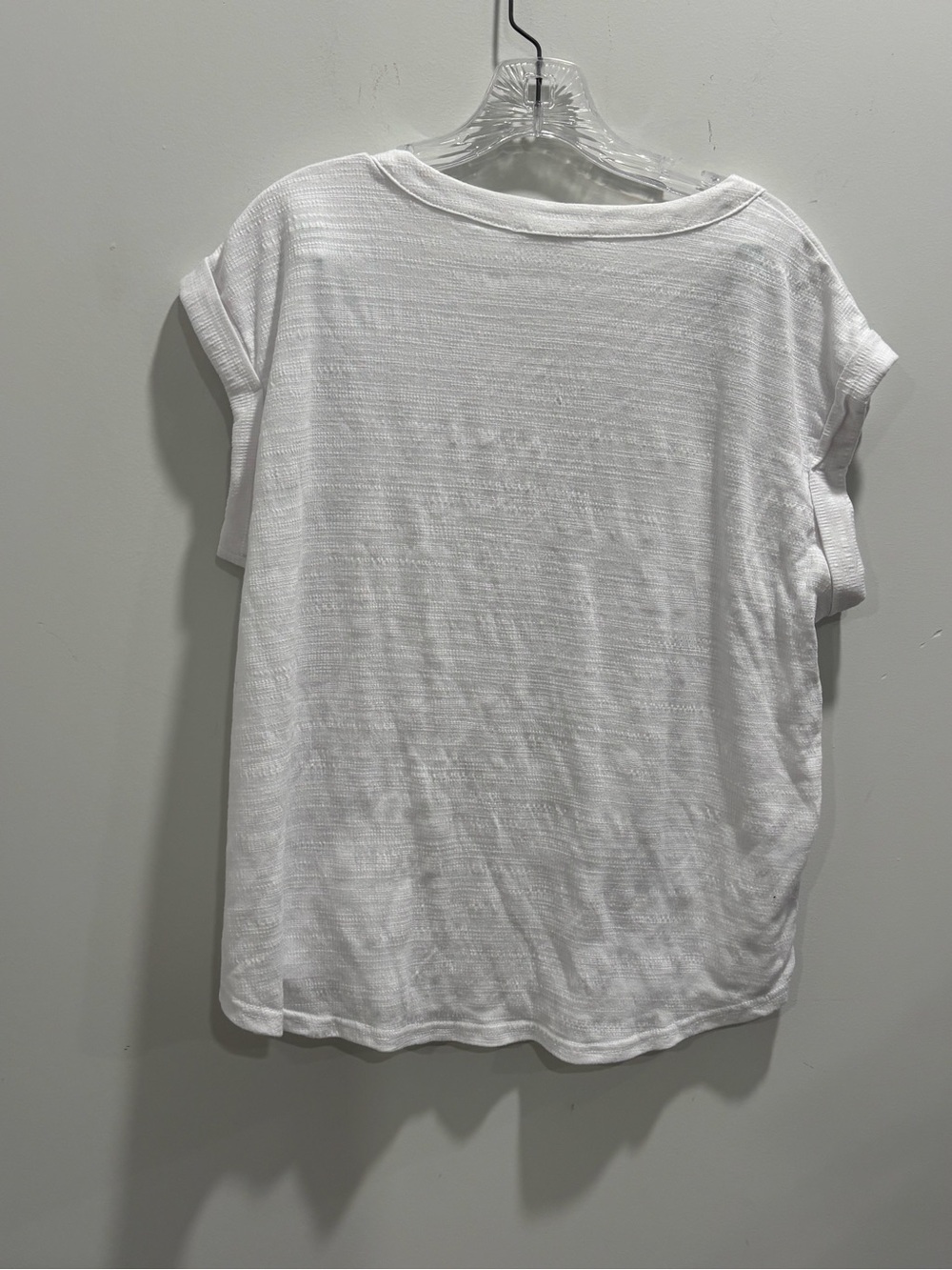 🍋Jane and Delancey Cream Short-Sleeve Henley Top with Button Placket🧺 - Picture 3 of 9